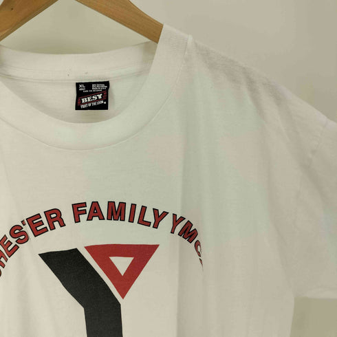 90S USA製 FRUIT OF THE LOOM BEST ボディ CHESTER FAMILY YMCA カレッジプリント S/S Tシャツ シングルステッチ メンズ import:XL