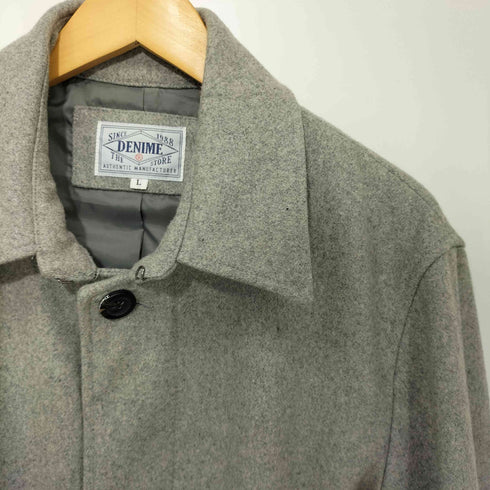 ドゥニーム Denime 比翼ボタン ウールロングコート メンズ L