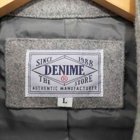 ドゥニーム Denime 比翼ボタン ウールロングコート メンズ L