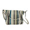 ペレボルサ PELLE BORSA 2WAY ロゴパッチ ストライプ ショルダー バッグ レディース