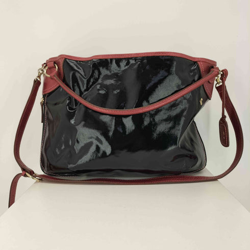 ペレボルサ PELLE BORSA 2WAY エナメル ショルダー バッグ レディース