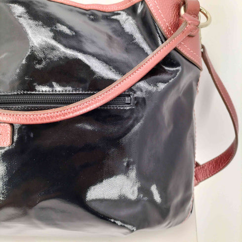 ペレボルサ PELLE BORSA 2WAY エナメル ショルダー バッグ レディース