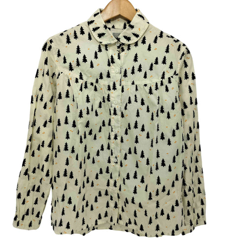 ゴースローキャラバン go slow caravan ラウンドカラー 総柄シャツ レディース JPN:1