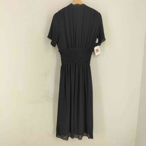 ザラ ZARA ウエストギャザー ドットデザインVネックワンピース レディース JPN:XS