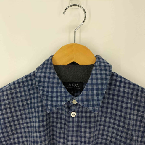 アーペーセー A.P.C. S/S ワンポケットチェック柄シャツ メンズ US:36