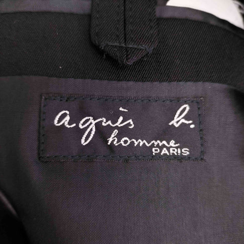 アニエスベーオム Agnes b.homme フランス製 ウール 3Bテーラードジャケット メンズ 46