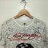 ED HARDY BY CHRISTIAN AUDIGIER 両面プリント スカル ラインストーン クルーネックTシャツ レディース import:S