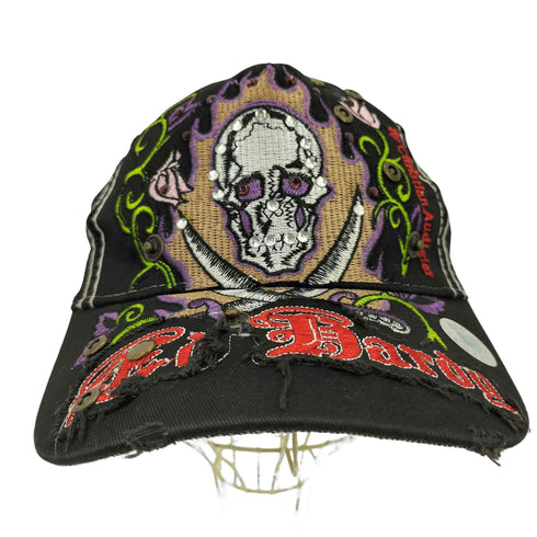 ED HARDY スカル ラインストーン メッシュキャップ レディース
