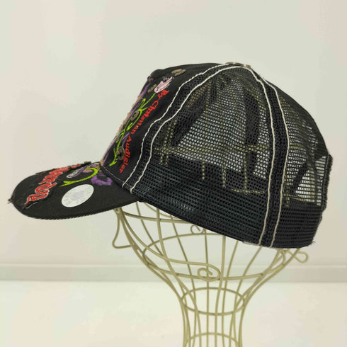 ED HARDY スカル ラインストーン メッシュキャップ レディース