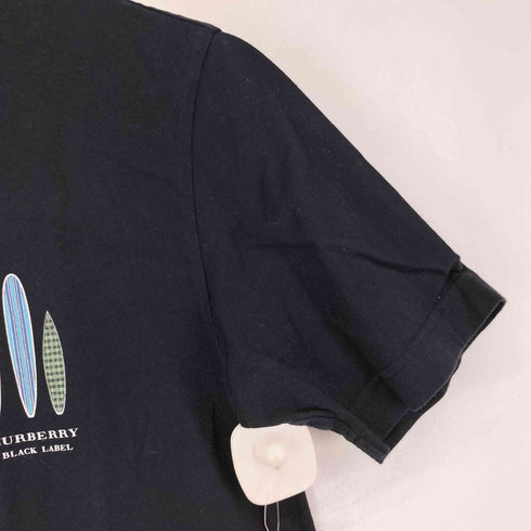 バーバリーブラックレーベル BURBERRY BLACK LABEL サーフボードプリント クルーネックTシャツ メンズ 2