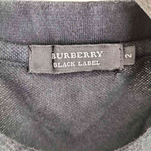 バーバリーブラックレーベル BURBERRY BLACK LABEL サークルロゴパッチ 半袖ポロシャツ メンズ 2