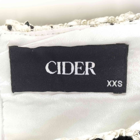 サイダー CIDER ツイード Uネックソリッドミニドレス レディース XXS