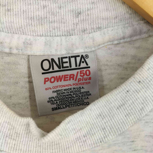 オニータ ONEITA USA製 フロントプリント 霜降り シングルステッチTEE メンズ import:S