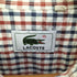 ラコステ LACOSTE ロゴ刺繍 トリコロール サッカー ハーフボタンシャツワンピース レディース 40