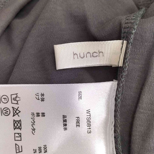 ハンチ Hunch ロゴプリントワイドショートTシャツ レディース FREE