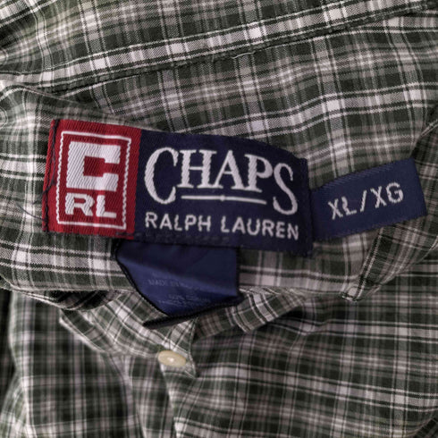チャップスラルフローレン CHAPS RALPH LAUREN チェックボタンダウンシャツ メンズ XL