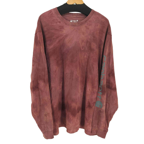 カーハート Carhartt LOOSE FIT 袖ロゴ タイダイ染めL/Sカットソー メンズ import:XL
