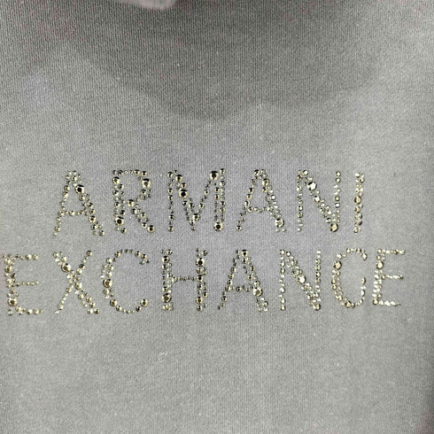 アルマーニエクスチェンジ ARMANI EXCHANGE ラインストーンロゴ ジップアップパーカー レディース JPN:L