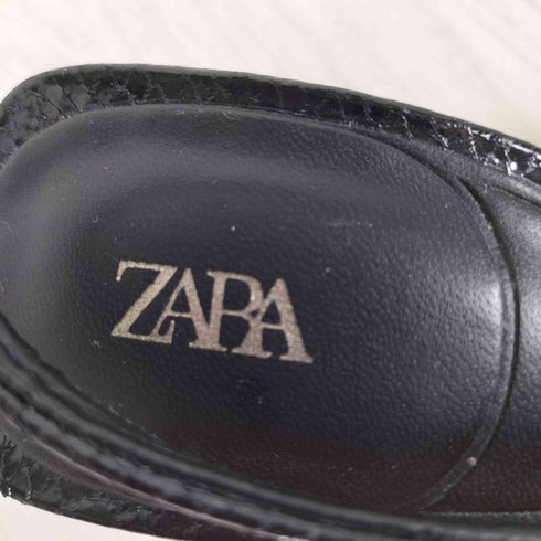 ザラ ZARA ビット パイソン型押し バックスリング パンプス レディース EUR:37