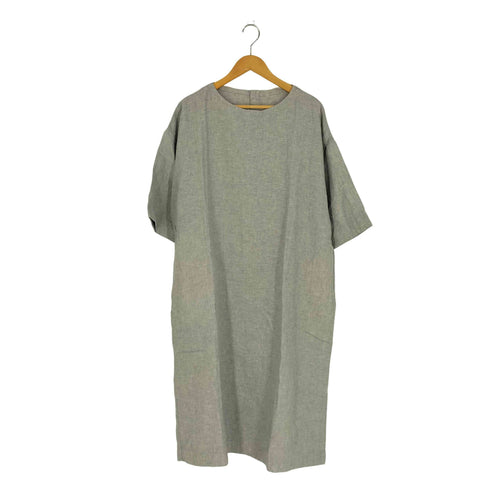 ムジルシリョウヒン 無印良品 フレンチリネン洗いざらし 七分袖ワンピース レディース JPN:XL