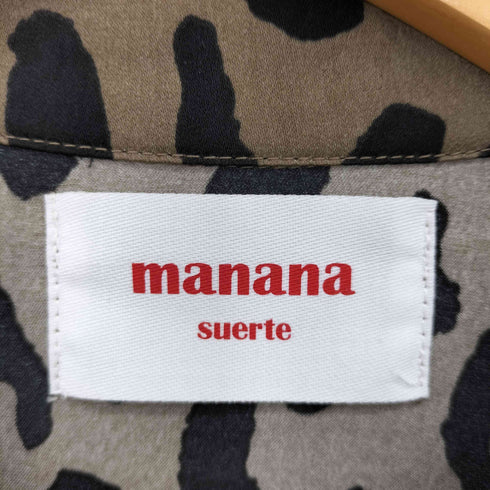 マナナ MANANA レオパード シャツワンピース レディース FREE