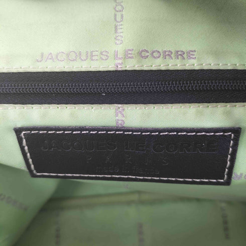 ジャックルコー JACQUES LE CORRE PARIS エンボス レザーハンドバッグ メンズ
