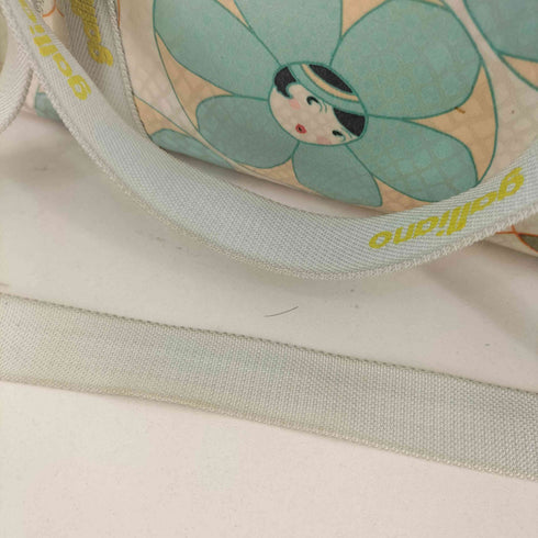 ジョンガリアーノ JOHN GALLIANO MADE IN ITALY グラフィックデザイン ジップシルクミニバッグ レディース