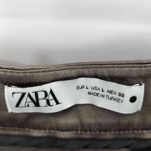 ザラ ZARA サテン エフェクト ミディスカート レディース import:L