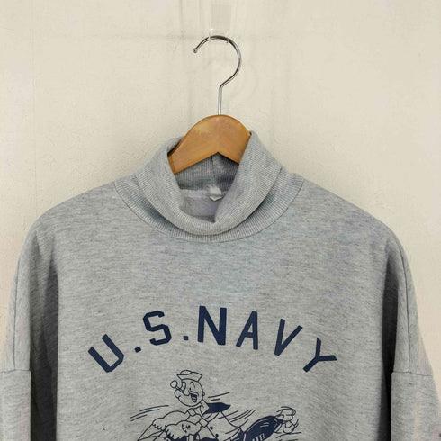 フロントキャラクターラバープリント ハイネック霜降りスウェット U.S.NAVY メンズ
