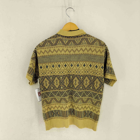 80s COTEDAZUR 3Dニット コットンリネンポロシャツ JAPANESE メンズ JPN:M