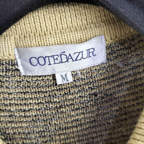 80s COTEDAZUR 3Dニット コットンリネンポロシャツ JAPANESE メンズ JPN:M