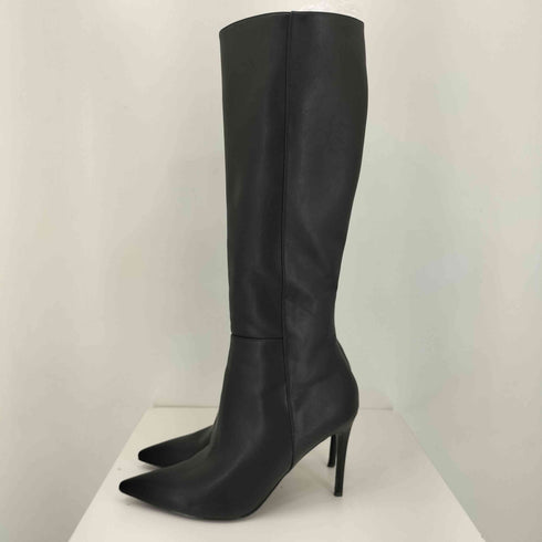 チャールズキース CHARLES & KEITH テクスチャー スティレットヒール ロングブーツ レディース