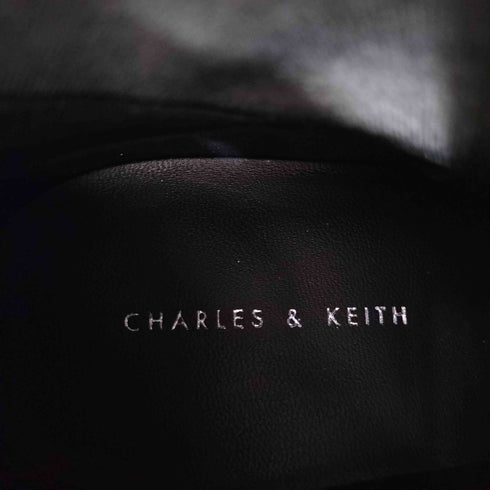 チャールズキース CHARLES & KEITH テクスチャー スティレットヒール ロングブーツ レディース