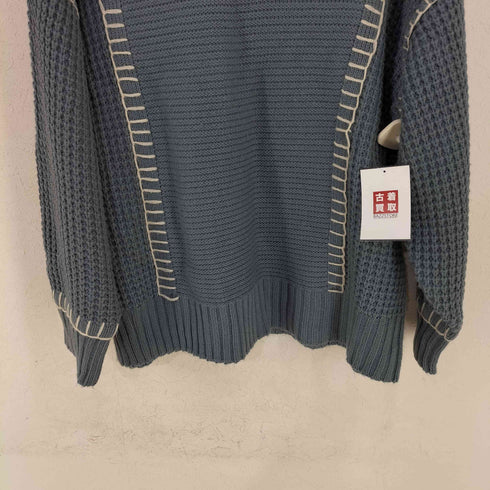 配色ブランケットステッチニット レディース JPN:M