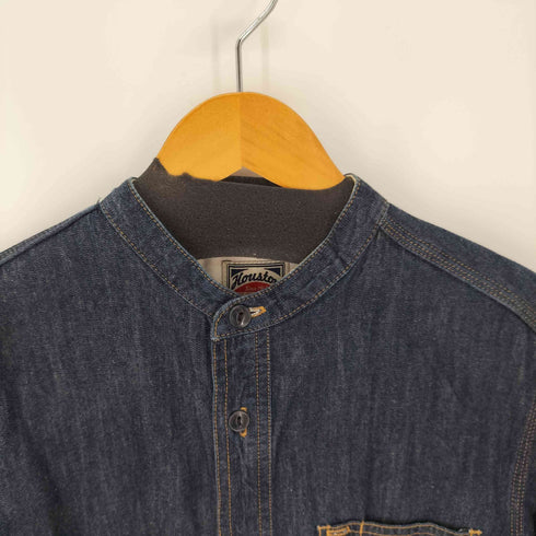 ヒューストン HOUSTON ノーカラーデニムシャツ メンズ JPN:XL