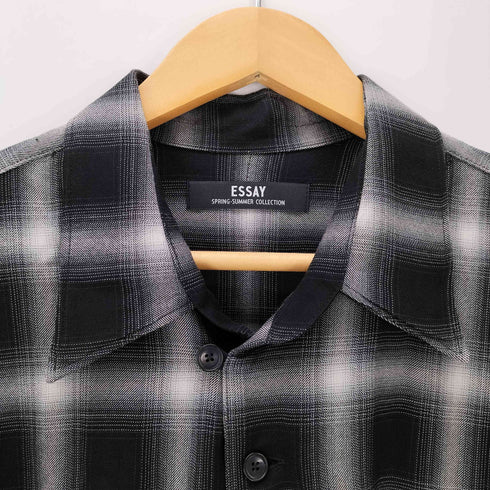 エッセイ ESSAY 24SS CACHECOUER SS SHIRT - SHADOW CHECK オンブレチェック カシクールシャツ メンズ JPN:2