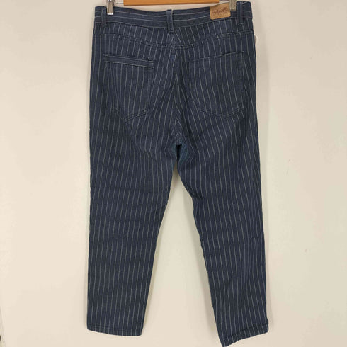 デニムアンドコー Denim&Co ウォバッシュストライプワークパンツ メンズ