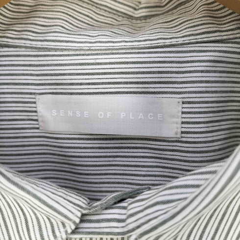 センスオブプレイス SENSE OF PLACE ストライプエクストラルーズシャツB メンズ JPN:M