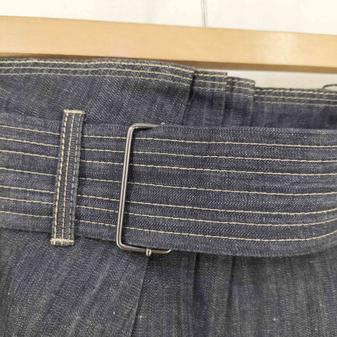 ジャンポールゴルチエフェム Jean Paul GAULTIER FEMME MADE IN ITALY コットンリネン ウエストベルトラップスカート レディース EUR:38