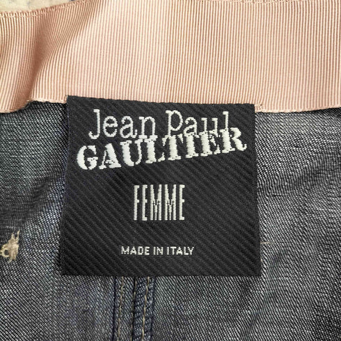 ジャンポールゴルチエフェム Jean Paul GAULTIER FEMME MADE IN ITALY コットンリネン ウエストベルトラップスカート レディース EUR:38