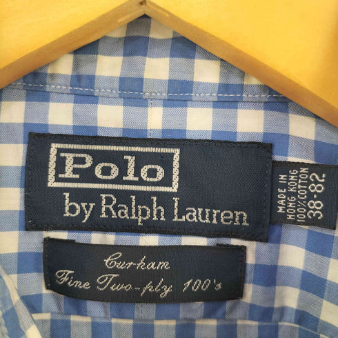 ポロバイラルフローレン Polo by RALPH LAUREN 香港製 CURHAM チェックシャツ メンズ 38-82