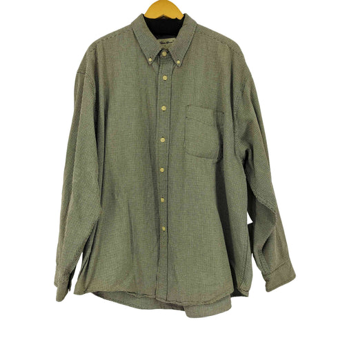 エディーバウアー Eddie Bauer 90s 白タグ グラフチェック ボタンダウンシャツ メンズ XXL