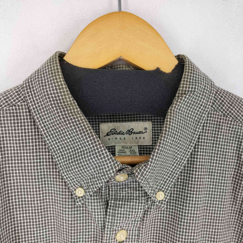 エディーバウアー Eddie Bauer 90s 白タグ グラフチェック ボタンダウンシャツ メンズ XXL