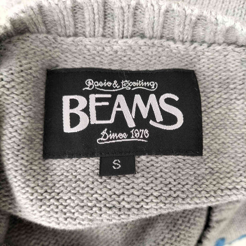 ビームス BEAMS エンブロイダリー刺繍 クルーネックニット メンズ JPN:S