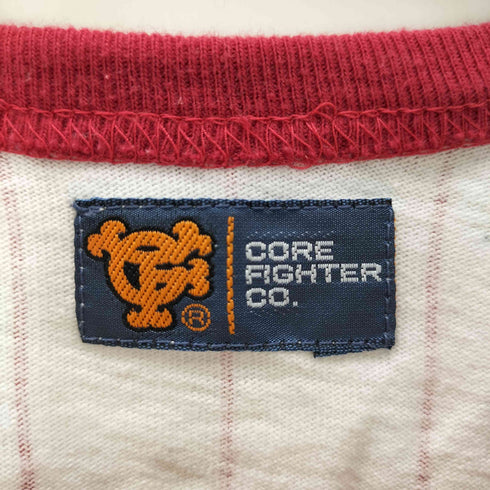 core fighter ラグラン ストライプカットソー メンズ