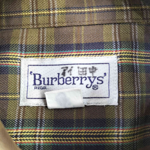 バーバリーズ BURBERRYS ワンポイント刺繍 チェックシャツ メンズ LY