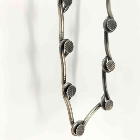 GUIDI NAIL CHAIN NECKLACE チェーンネックレス 釘デザイン BRUSHED SILVER 925 メンズ ONE SIZE