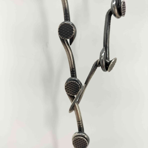 GUIDI NAIL CHAIN NECKLACE チェーンネックレス 釘デザイン BRUSHED SILVER 925 メンズ ONE SIZE