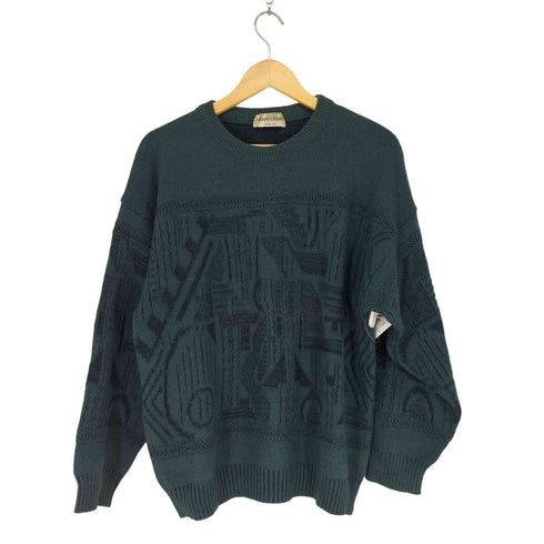 LUCIANO CHIARI MADE IN ITALY 織柄ニット メンズ