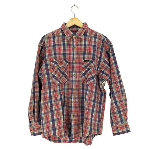 ラングラー Wrangler TRAILタグ チェック柄ヘビーコットンネルシャツ メンズ JPN:L